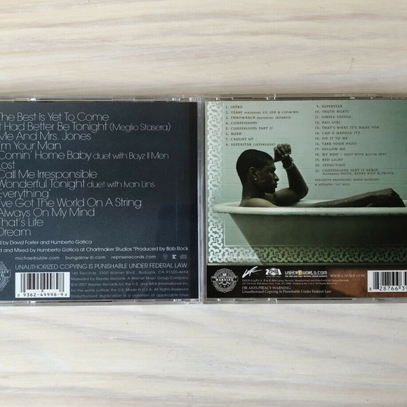 Usher Confessions & Michael Buble Call Me Irresponsible Music CDs - Picture 3 of 6